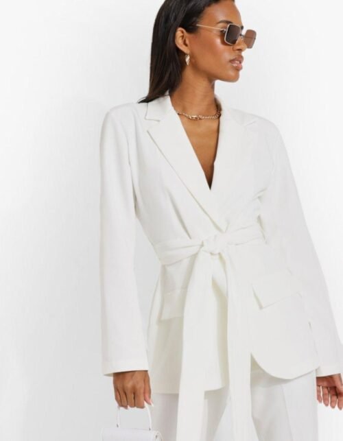 Obi Tie Waist Tailored Blazer